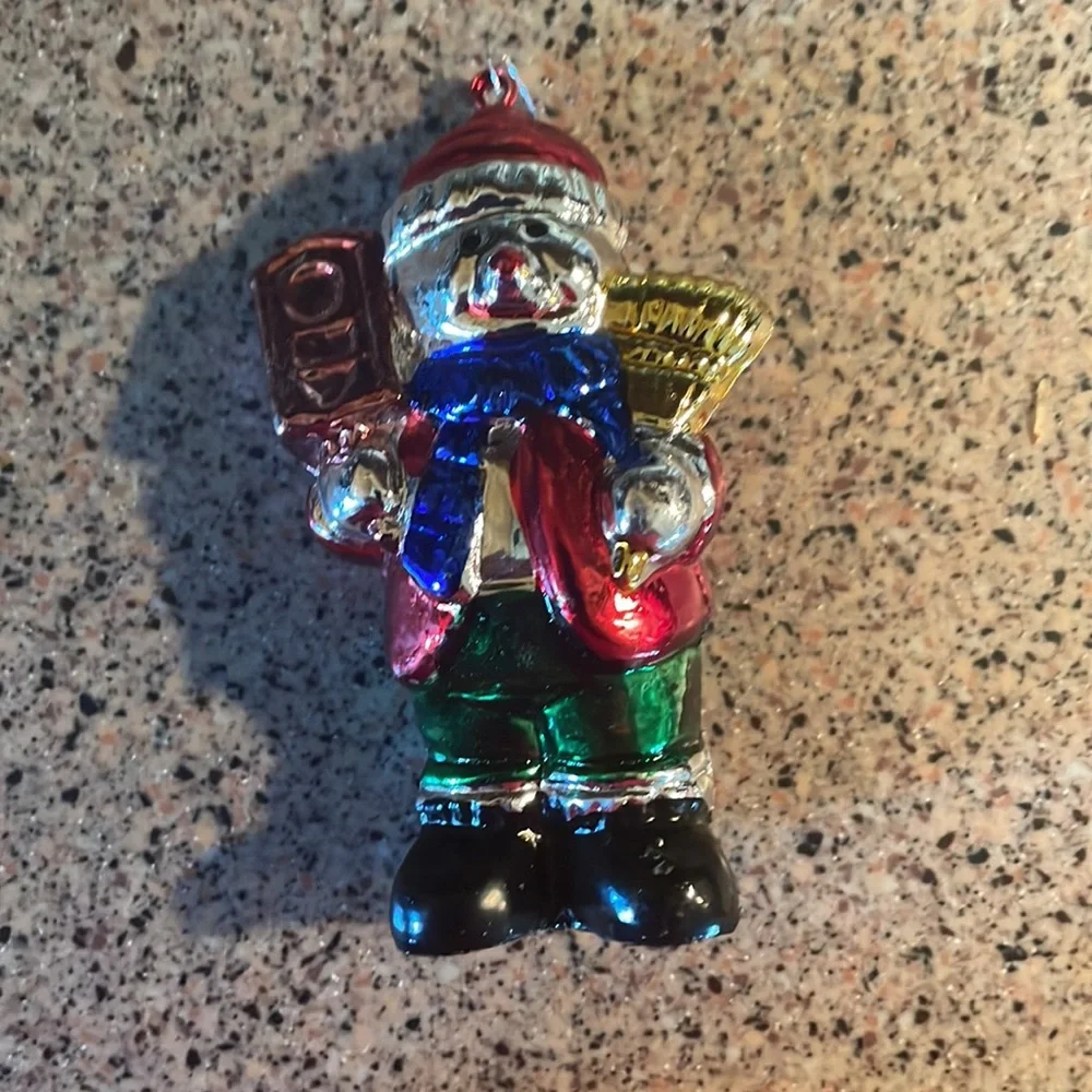 2 Colorful Snowmen Christmas Ornaments